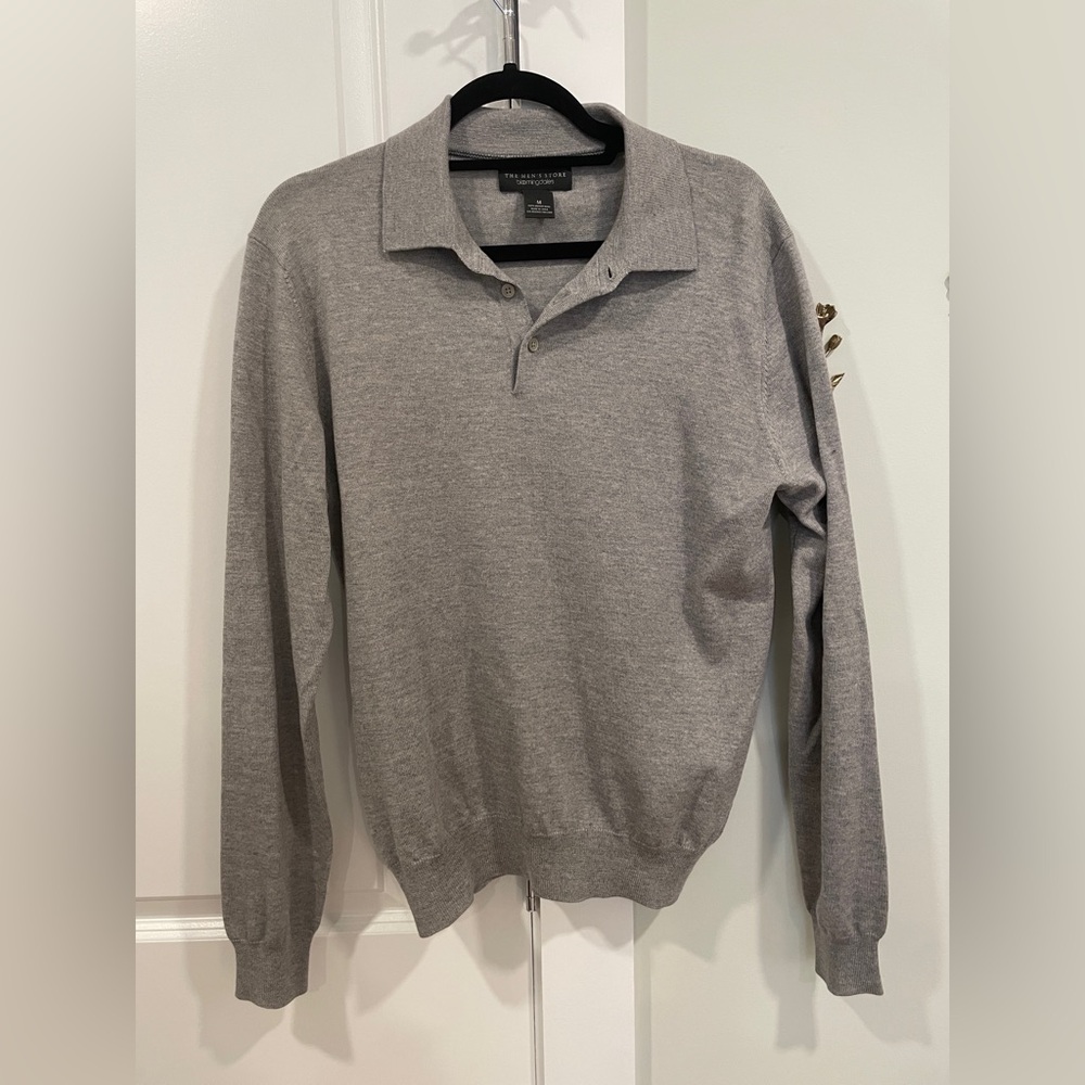 Bloomingdale’s Grey Collared Sweater